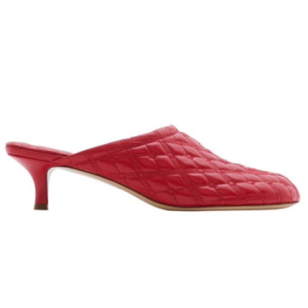 NIB BURBERRY EKD Quilted Leather Baby Mules 36.5 COA